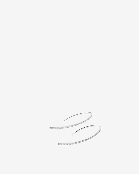 Pave Drop Earrings | Express