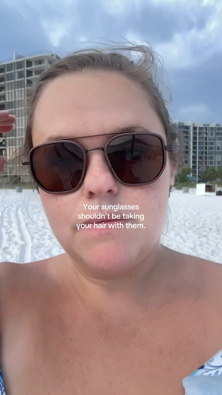 The little upgrade I didn’t know I needed. No more hair getting caught every time I take my sunglasses off. 🙌 #SunglassesFinds #SummerEssentials #MomMustHaves #FashionFinds #dealsforyoudays