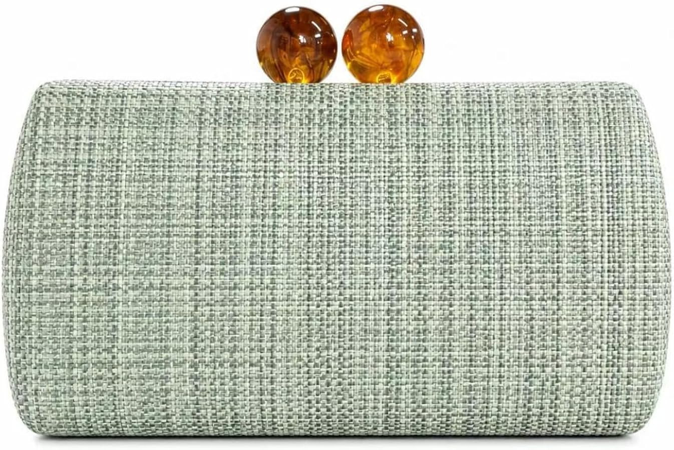 Upbull Evening Clutch Purses Women Trendy Kisslock Straw Summer Beach Bag Crossbody Clutch Purse ... | Amazon (US)