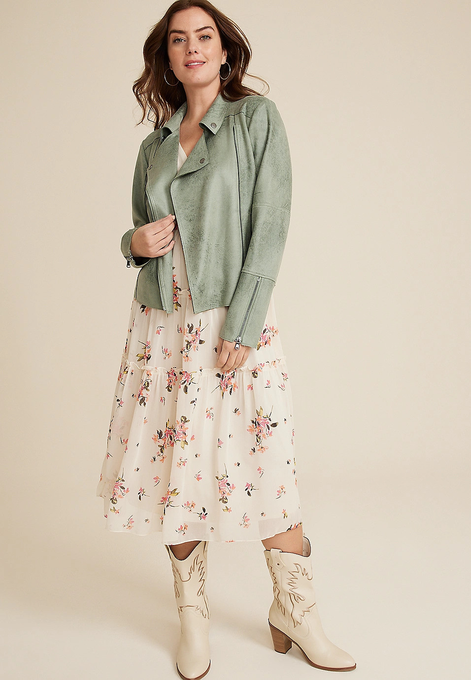 Faux Suede Moto Jacket | Maurices