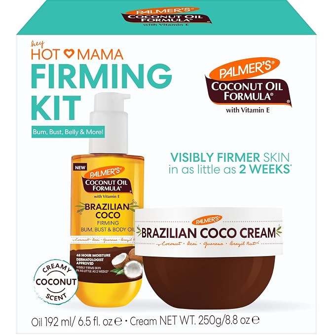 Palmer's Brazilian Coco Hot Mama Firming Kit, Coconut Oil Formula Skin Care Duo with Firming Body... | Amazon (US)