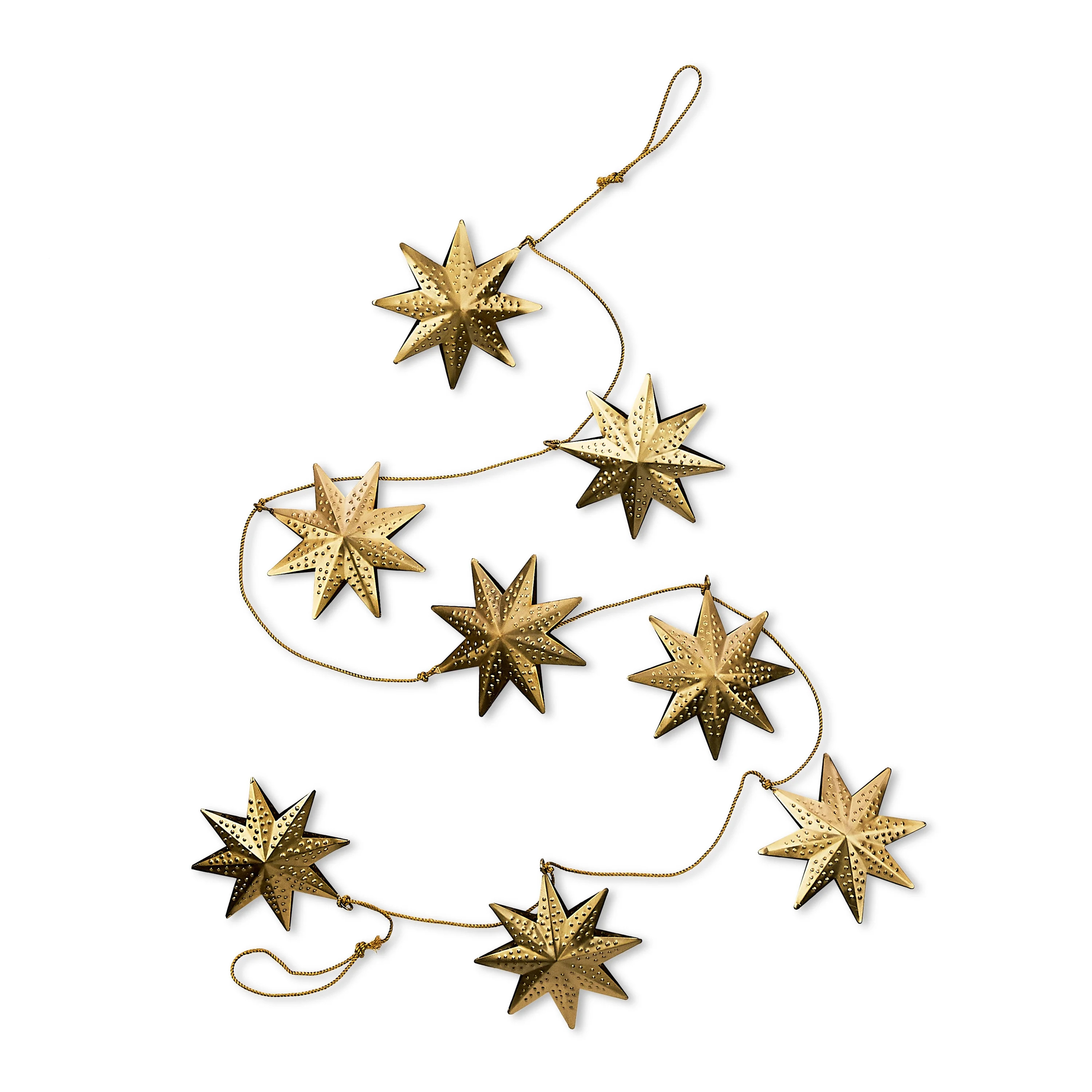 Holiday Time 68" Metal Gold Stars on Rope Garland | Walmart (US)
