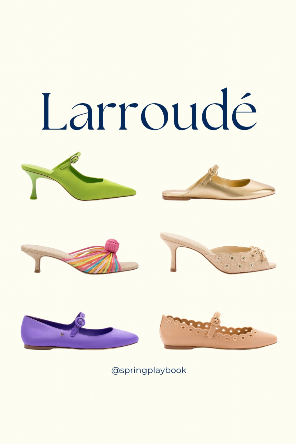 Larroudé shoes for Springs! Mary janes, mules, and heels. 

Green - Warm Spring
Multi - Light Spring
Purple - Clear Spring

#createdcolorful #createdcolorfulspring #hocspring #tcispring #pcaspring #lightspring #warmspring #truespring #brightspring #clearspring #paintboxspring #bluespring

#LTKShoeCrush #LTKSaleAlert #LTKWorkwear