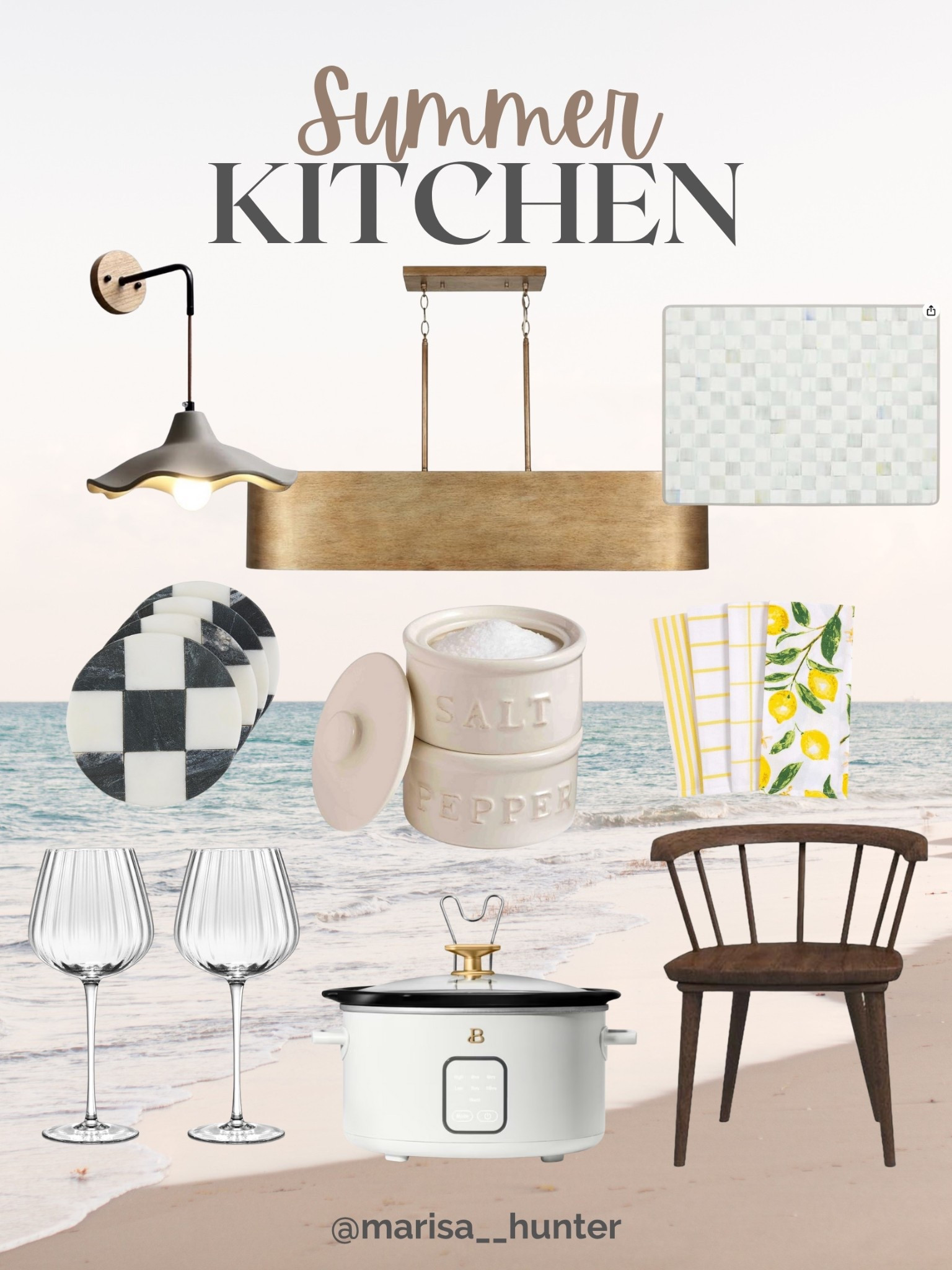 Summer kitchen 🍋

Kitchen island light coasters Mackenzie Childs dupe wooden dining chair crock pot wine glasses kitchen renovation kitchen refresh 

#LTKHome #LTKSeasonal #LTKFamily