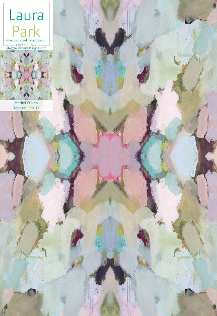 Martini Olives Wallpaper | Laura Park Designs