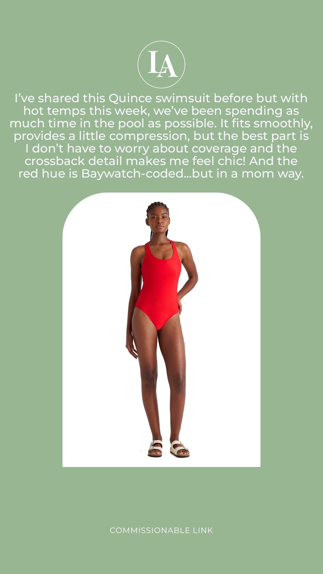 Quince cross back swimsuit