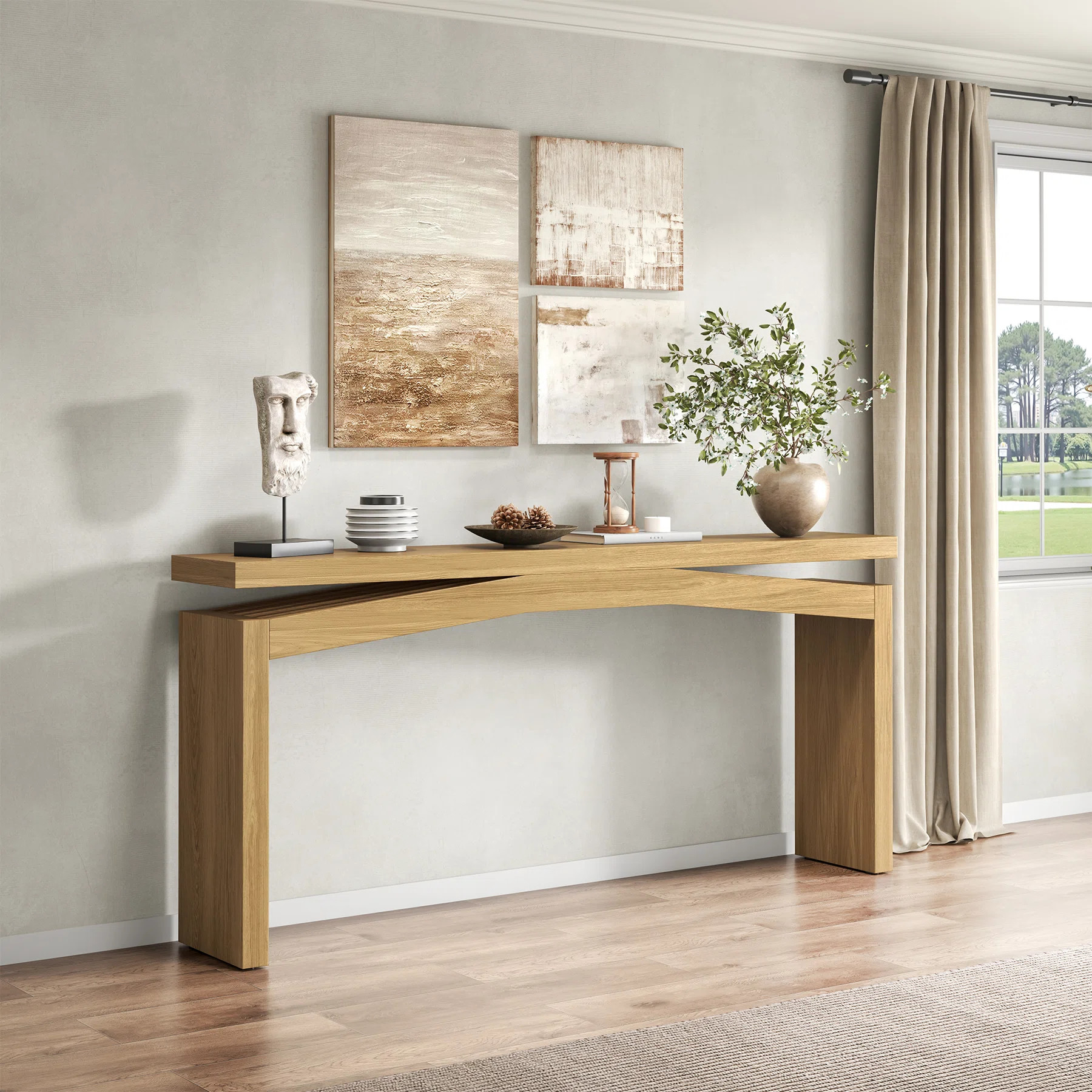 63-Inch Wood Console Sofa Table For Entryway Living Room | Wayfair North America