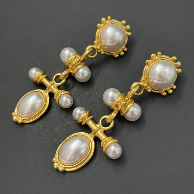 Baroque Vintage Vintage Ear Pendants with Exaggerated Personality Medium Vintage Long Pearl Eardr... | AliExpress (US)