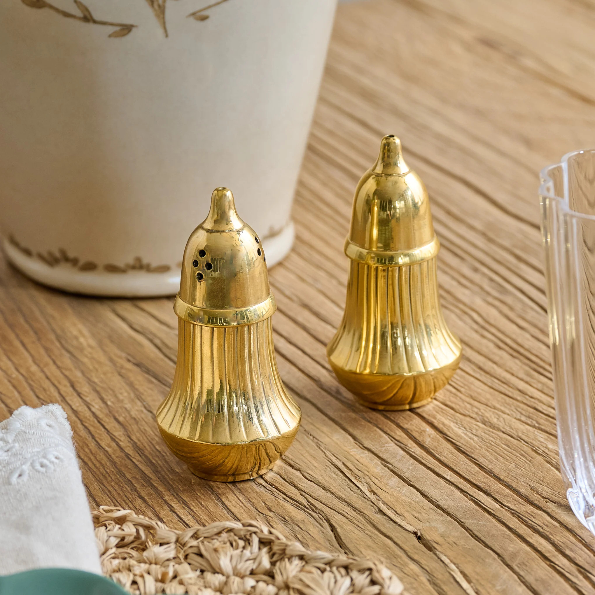 Brass Salt + Pepper Set | Magnolia