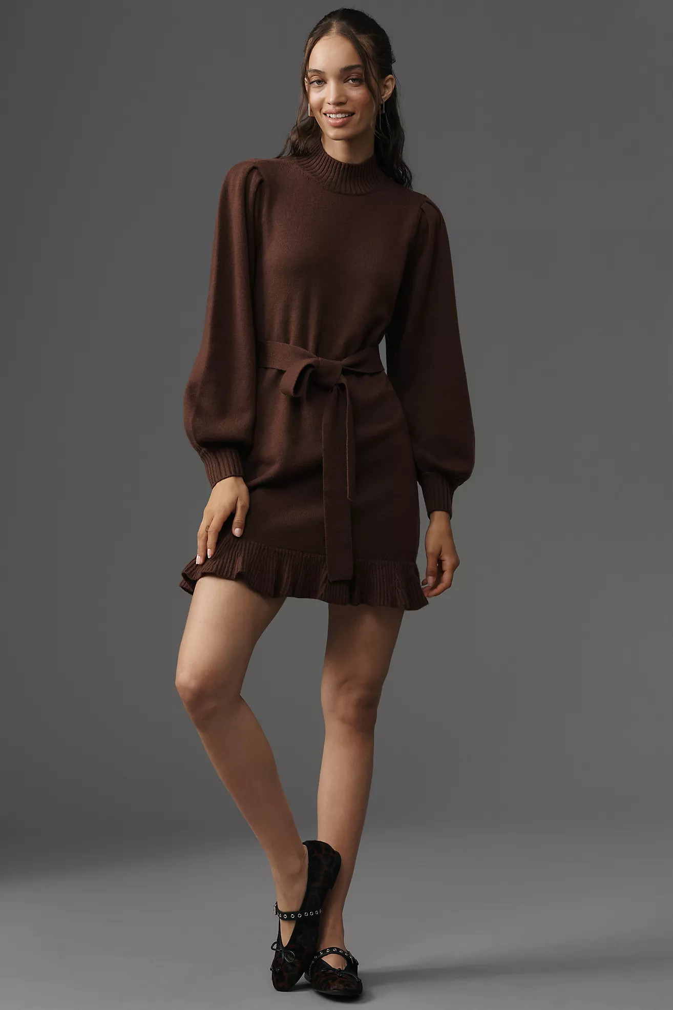 PAIGE Julita Long-Sleeve Wool Blend Mini Dress | Anthropologie (US)