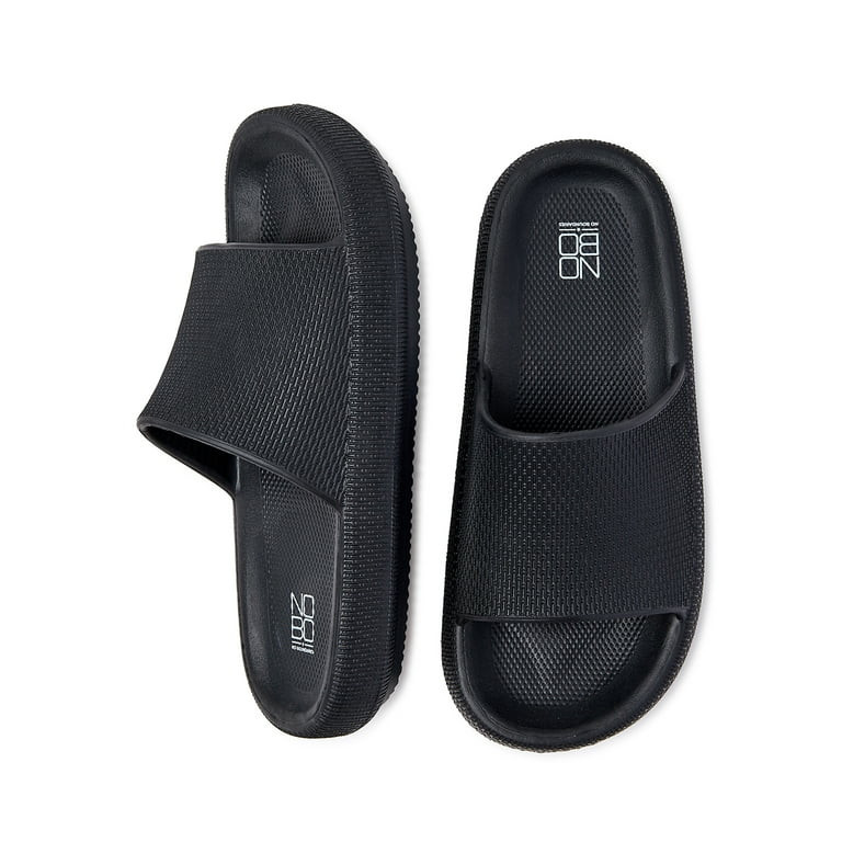 No Boundaries Women's Comfort Slide Sandals - Wide Width Available | Walmart (US)