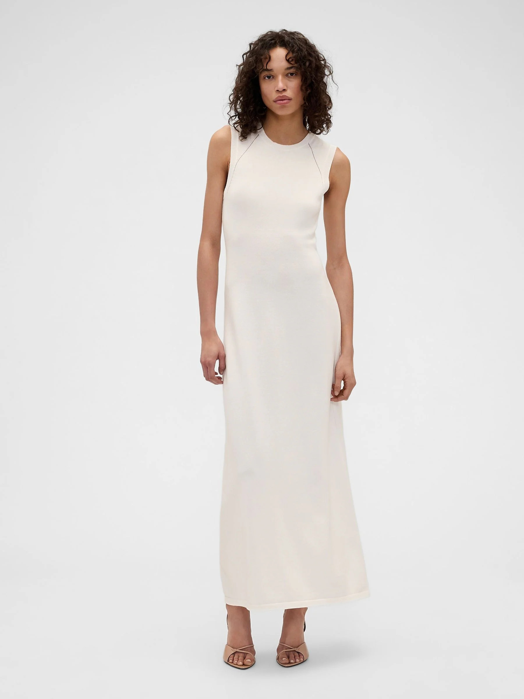 Gap Gap x Victoria Beckham Cream Sleeveless Maxi Dress | GAP UK
