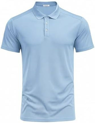 PINSPARK Men's Golf Polo Shirts Moisture Wicking Quick Dry Performance Short Sleeve Collared Shir... | Amazon (US)