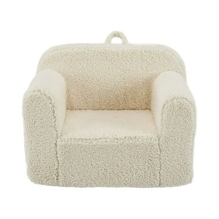 Kids Armchair Toddler Couch Baby Sofa Chair with Sherpa Fabric for Boys and Girls (Beige) | Walmart (US)