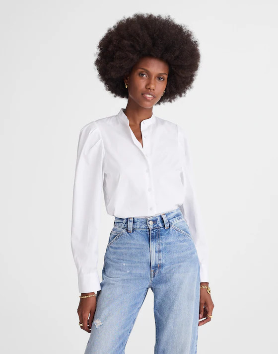Puff-Sleeve Button-Up Shirt | Madewell