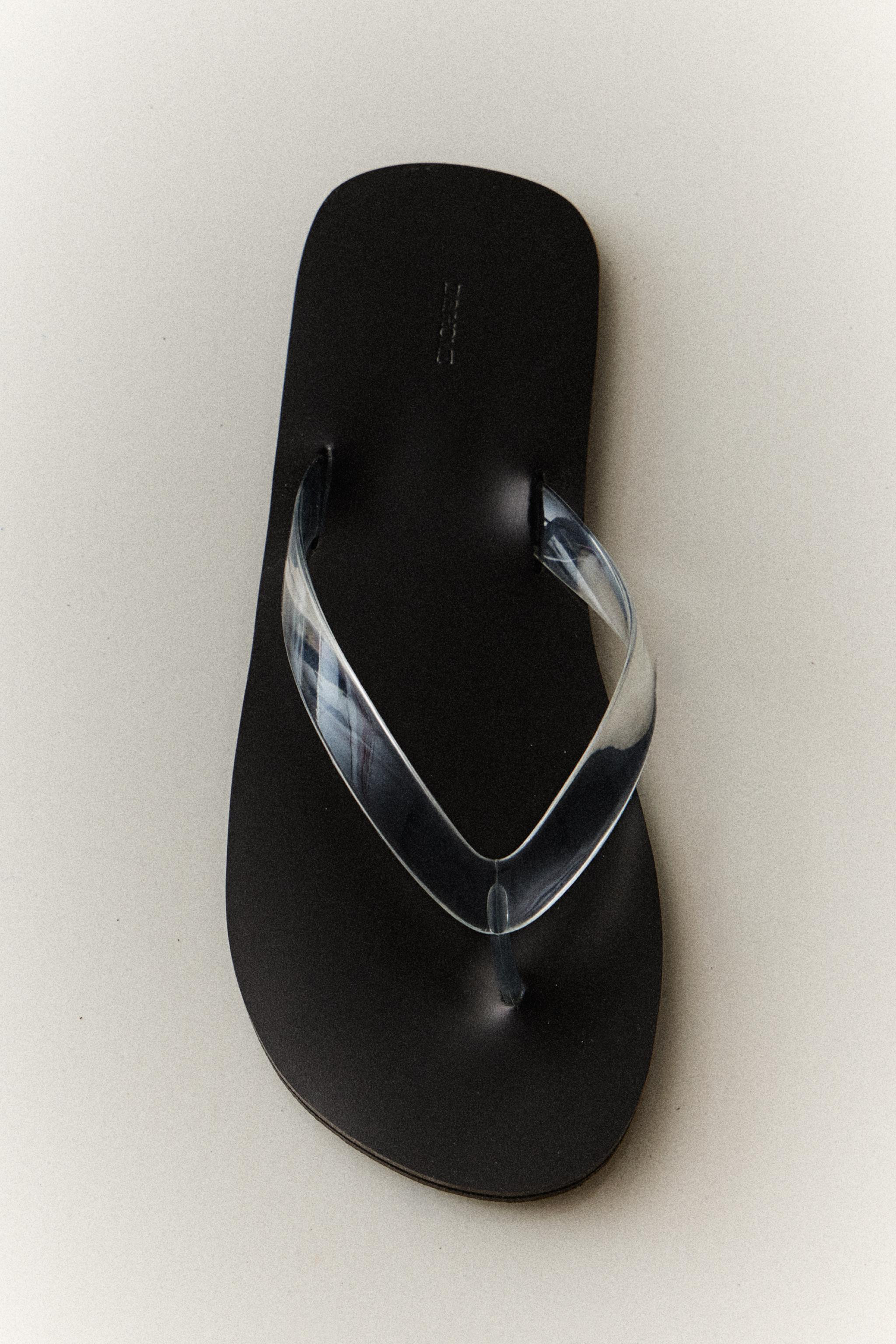 VINYL STRAP SLIDE SANDALS | Zara Canada