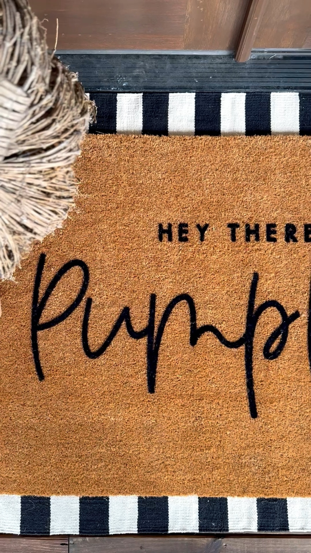 Close up of my layered front door rug and pumpkin doormat!

#LTKHome #LTKSeasonal #LTKHalloween