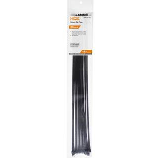 HDX 14 in. UV Resist Zip Ties, Black (20-Pack) FT-370STUV(20) - The Home Depot | The Home Depot
