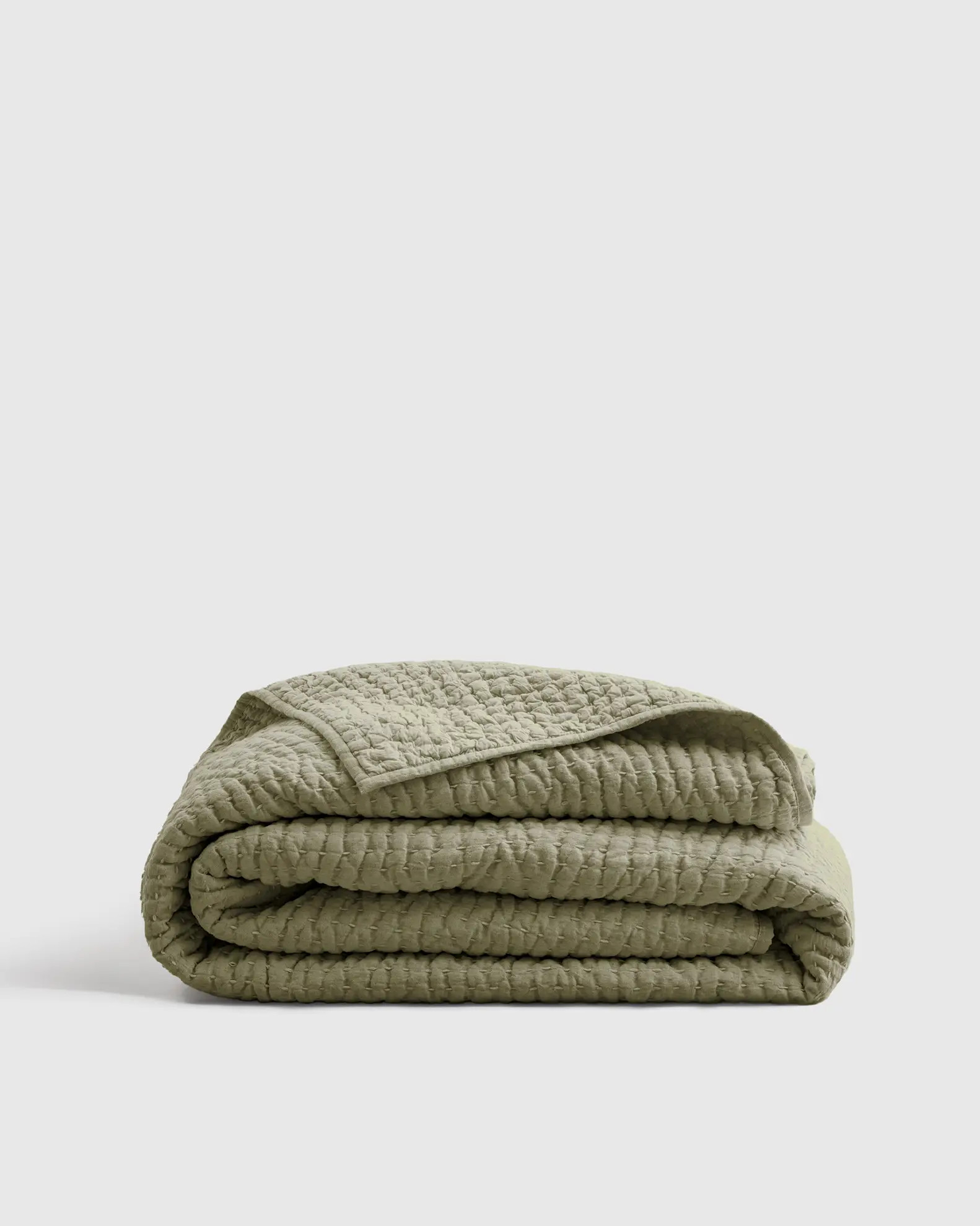 European Linen Cotton Stitch Quilt | Quince