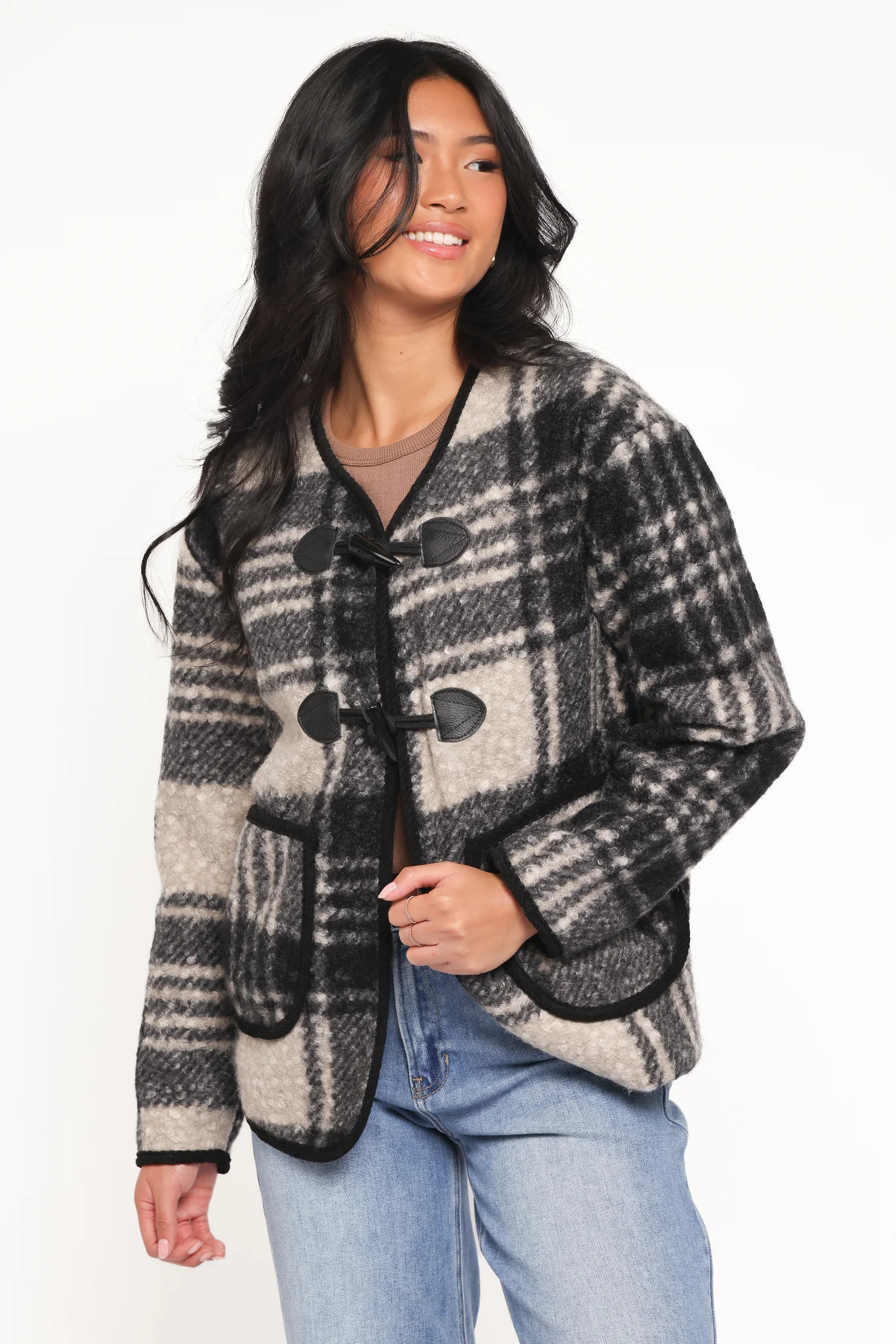 Austin Plaid Jacket - Black | Petal & Pup (US)