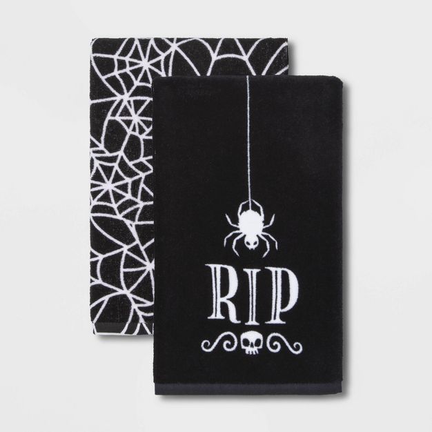 2pk Spider and Web Halloween Kitchen Towels - Hyde & EEK! Boutique™ | Target
