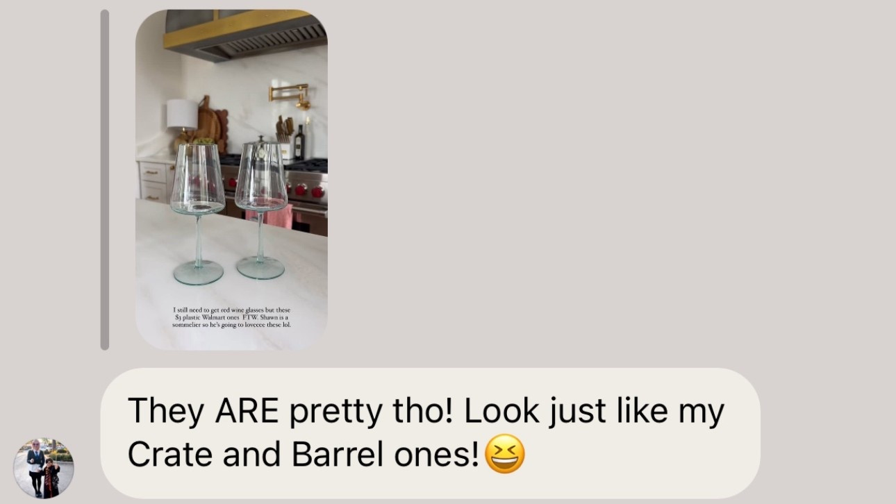 Pretty $3 plastic wine glasses from Walmart! 

#LTKHome #LTKFindsUnder50