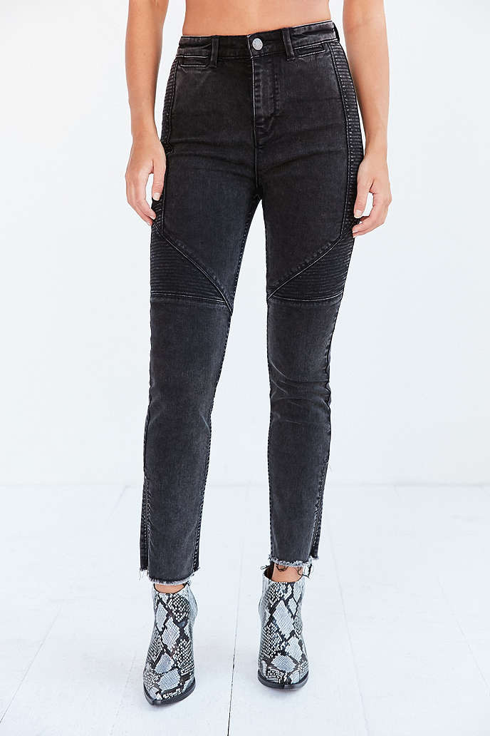 BDG Girlfriend Moto High-Rise Jean | Urban Outfitters US