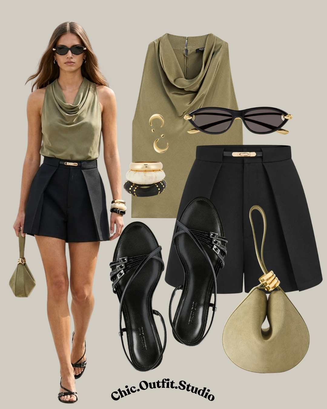 Olive Draped Halter Top & Black Tailored Shorts


✨An olive draped halter top paired with structured black tailored shorts creates a sophisticated summer outfit with timeless appeal. Gold jewelry, sleek black sandals, and a sculptural handbag complete this refined look that's ideal for summer dinners, vacation evenings, date nights, rooftop cocktails, gallery visits, or elevated casual events. A minimalist outfit with luxurious color contrast that never goes out of style.

✨Tags: olive halter top outfit, black tailored shorts outfit, elegant summer outfit women, chic vacation outfit, minimalist summer fashion, European style outfit, elevated casual outfit, summer dinner outfit, classy warm weather outfit, neutral luxury style, modern feminine outfit 

 #LTKgrwm #LTKootd #LTKWorkwear