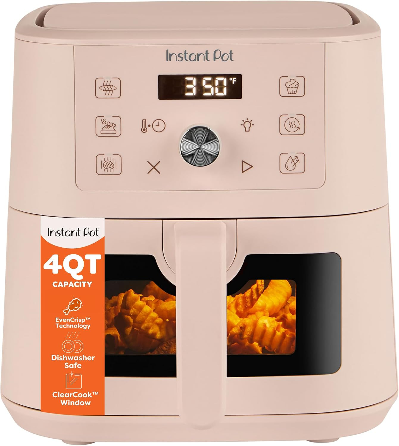 Instant Pot 4Qt VORTEX 6-in-1 Mini Air Fryer, Custom Program Options, Air Fry, Broil, Roast, Dehydrate, Bake, Reheat, Rosewater, 4 Quarts | Amazon (US)