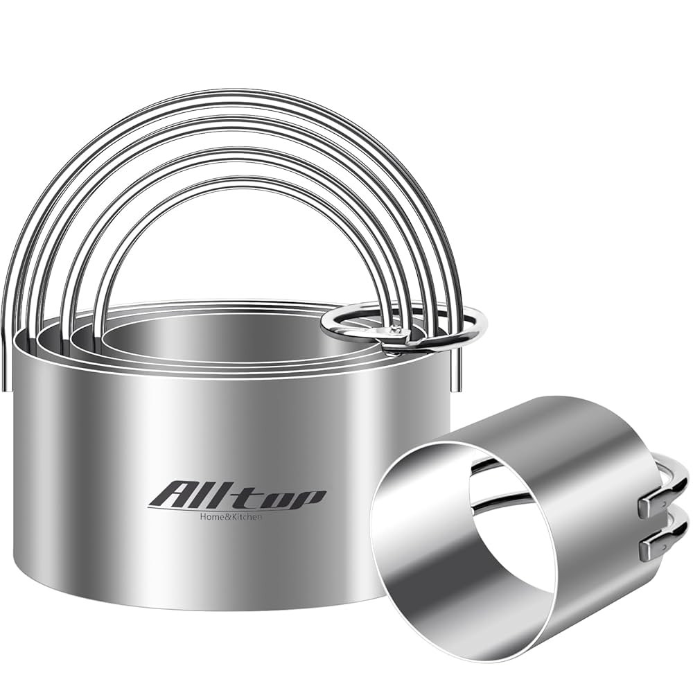 ALLTOP Round Biscuit Cutters with Handle, Stainless Steel Baking Essential Tool for Effortless Ci... | Amazon (US)