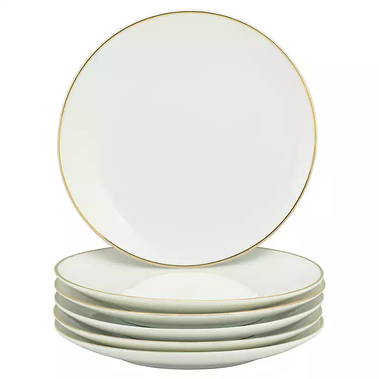 New!Gold Line Coupe Salad Plates, Set of 6 | Kirkland's Home
