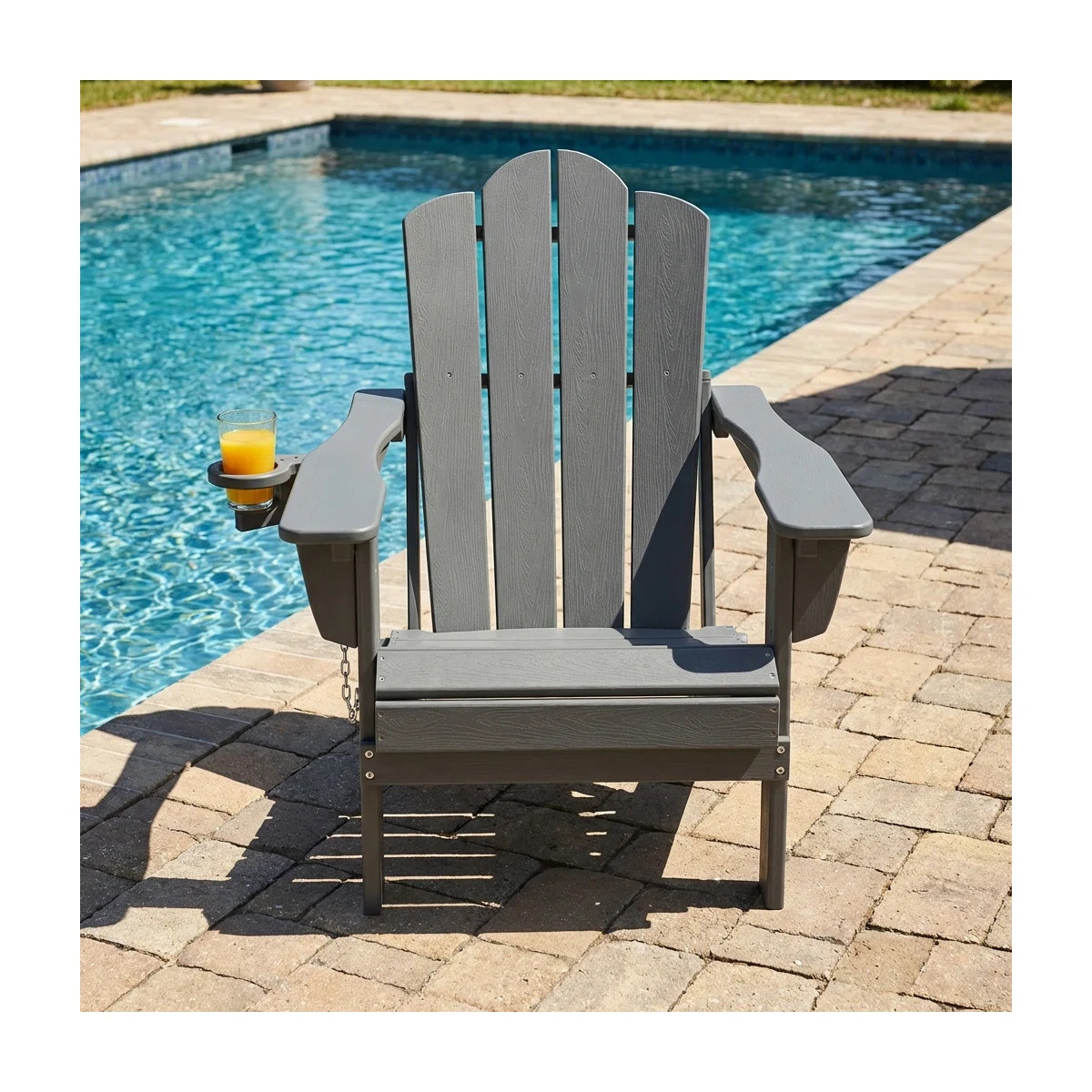 Kahn Folding Adirondack Chair with Cup Holder | Wayfair North America
