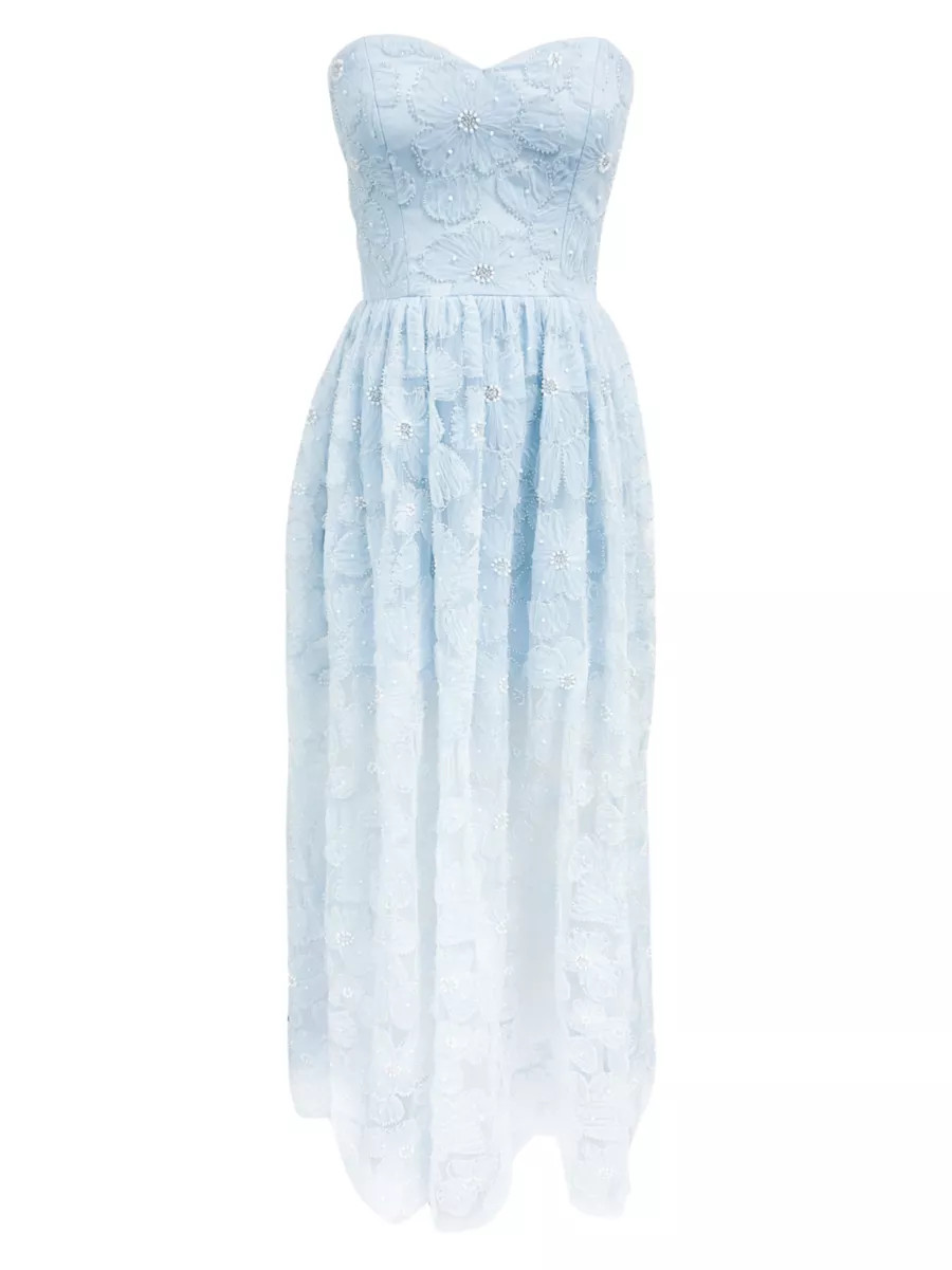 Audrina Embellished Strapless Fit-And-Flare Gown | Saks Fifth Avenue