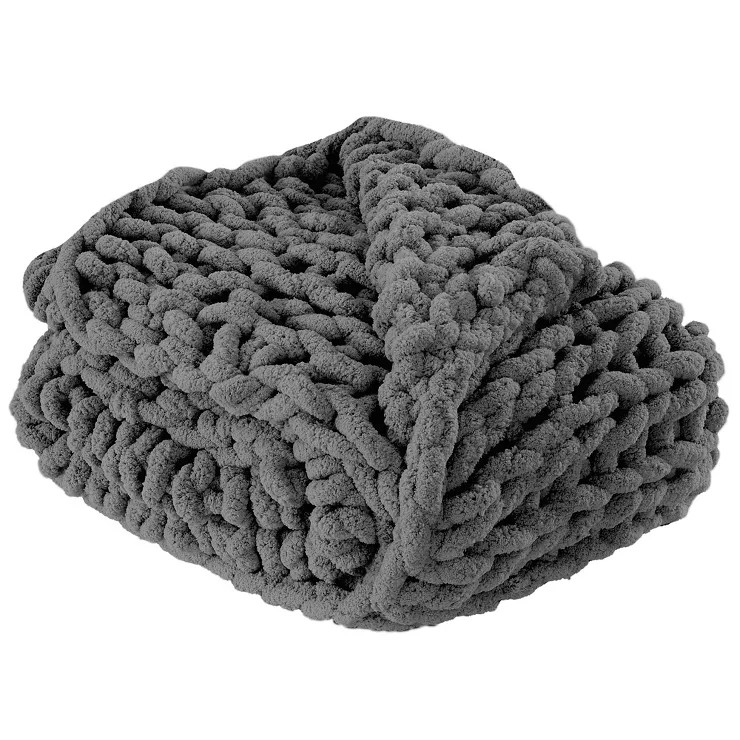 Modern Threads Hand Knit Chenille Chunky Knit Throw. | Target
