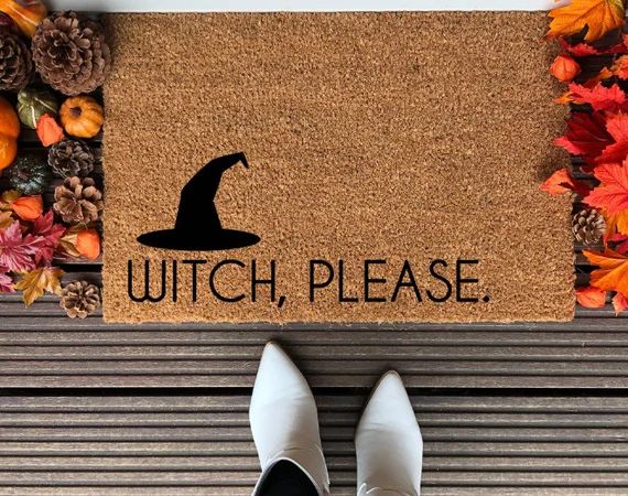 Witch Please Coir Doormat Welcome Mat Halloween Decor - Etsy | Etsy (US)