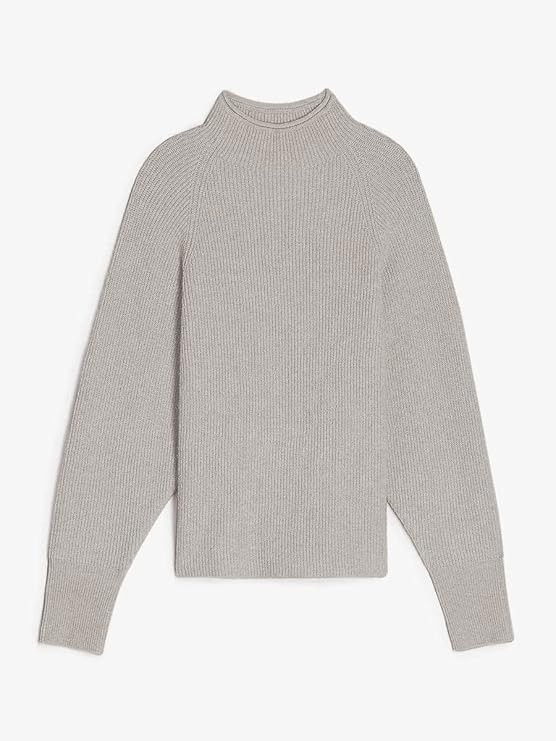 Yousify Womens Sweaters Ribbed Chunky Knit Pullover Sweaters Mock Neck Sweater Tops | Amazon (US)