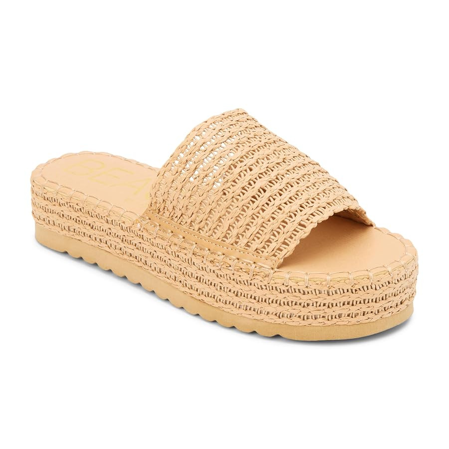 BEACH by Matisse Womens Del Mar Platform Slide Casual Sandals Casual Low Heel 1-2" - Black | Amazon (US)
