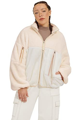 UGG Women's Marlene Sherpa Jacket Ii Coat, Cream, XL | Amazon (US)