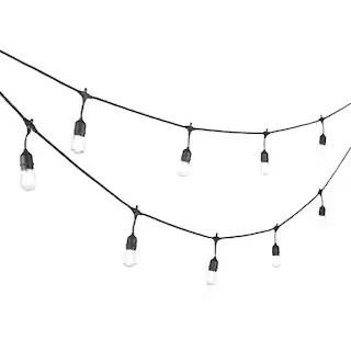 24-Light 48 ft. Indoor/Outdoor String Light with S14 Single Filament LED Bulbs | The Home Depot