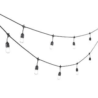 Hampton Bay 24-Light 48 ft. Indoor/Outdoor String Light with S14 Single Filament LED Bulbs 10328 ... | The Home Depot