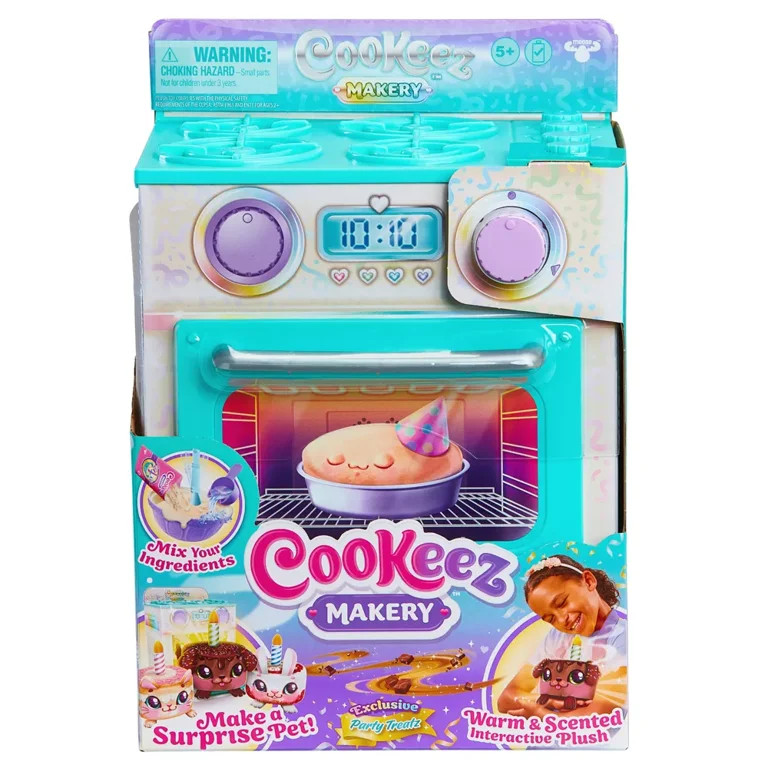 Cookeez Makery Bake Your Own Plush PARTY Treatz Oven Playset (1 RANDOM Mystery Interactive Plush)... | Walmart (US)