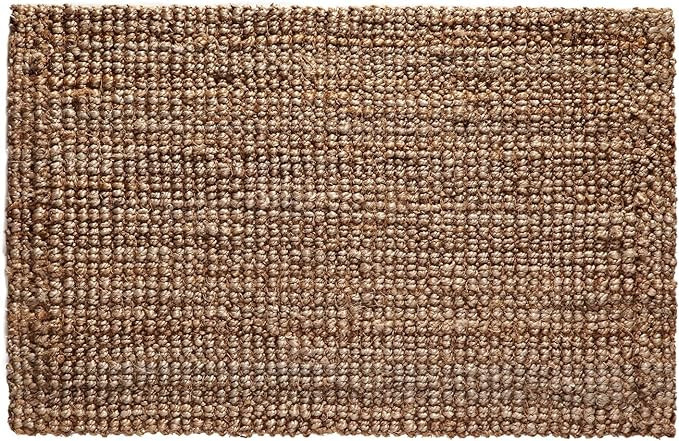 Jute Handspun Area Rug - Premium Jute Handwoven Reversible Chunky Textured Tan Beige Neutral Thro... | Amazon (US)