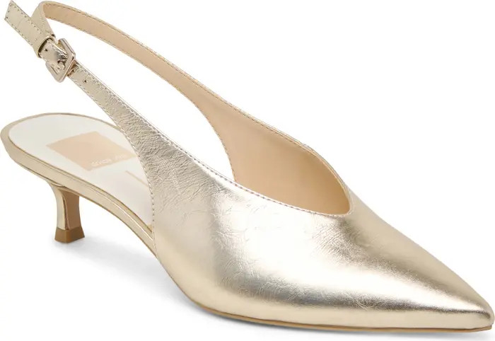 Alenna Slingback Pointed Toe Kitten Heel Pump (Women) | Nordstrom