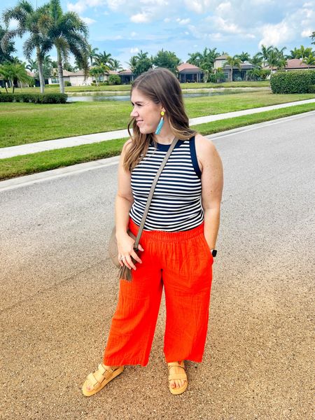 Date night ❤️✌️ 

Wide leg linen pants, tank top, summer outfit, sandals

#LTKmidsize #LTKstyletip #LTKSeasonal