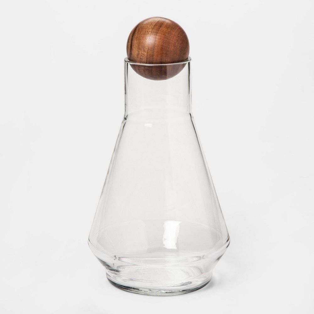 Glass Whiskey Decanter with Wood Stopper 44.3oz - Project 62 , Clear | Target