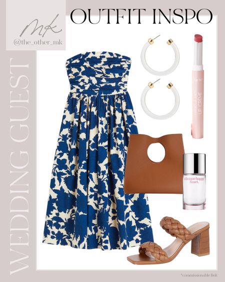 Midsize - curvy Wedding guest outfit - spring dress - spring wedding - poplin dress - spring dress outfit - shower outfit - blue and white dress - styling brown shoes 

#LTKwedding #LTKstyletip #LTKSeasonal