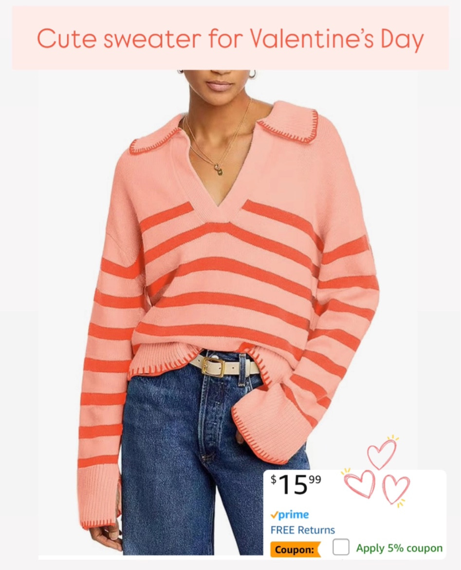 Cute sweater for Valentine’s Day & only $15! Ordering and will report back! 

Amazon find, Valentines 

#LTKSeasonal #LTKFindsUnder50