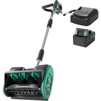 Cordless Snow Shovel, with 20V 4.0Ah Battery & Charger, Brushless Motor, Clears Paths Up to 12 in W and 8 in H, 17 Ft Throwing Distance | Target