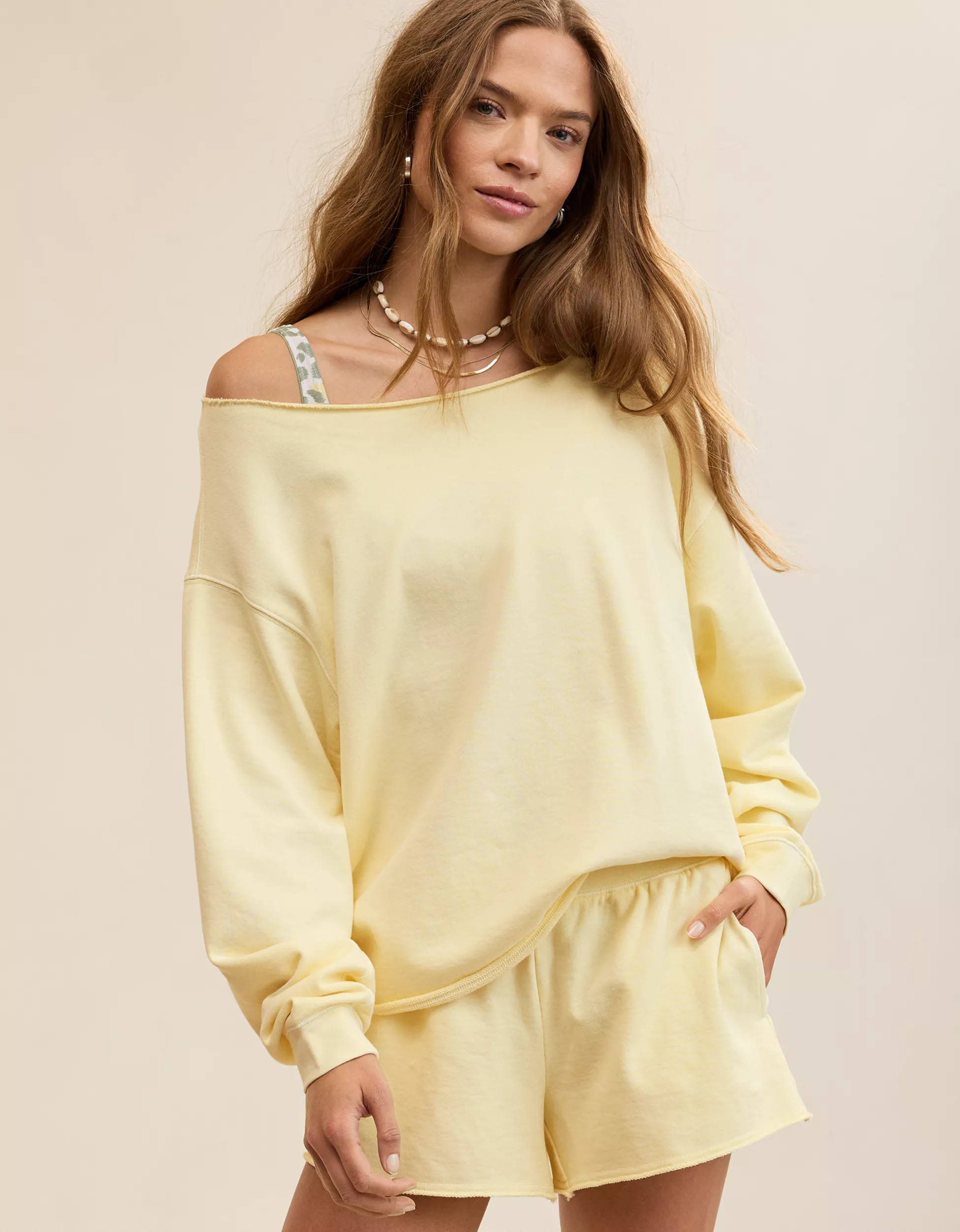 Aerie Alumni Off The Shoulder Sweatshirt | Aerie