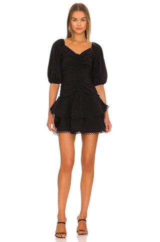 SIMKHAI Auden Puff Sleeve Dress in Black from Revolve.com | Revolve Clothing (Global)